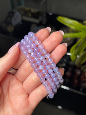 8mm Lavender Moon Quartz Bracelet