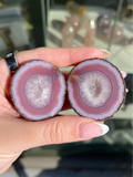 Magenta Purple Zhanguo Agate Pair